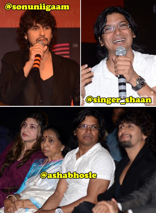 Asha Bhosle, Sonu Nigam and Shaan at the Chevrolet GIMA Awards 2011 Conference