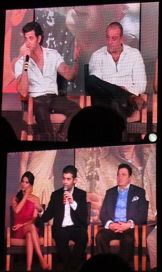 Hrithik Roshan, Priyanka Chopra, Sanjay Dutt and Rishi Kapoor at the Theatrical Trailer Unveiling Of Agneepath