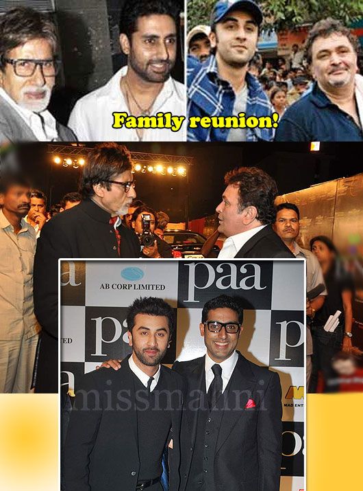 Abishek Bachchan, Amitabh Bachchan, Rishi Kapoor And Ranbir Kapoor