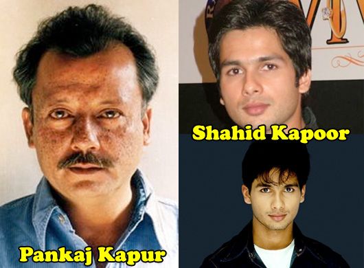 Pankaj Kapur and Shahid Kapoor (photos courtesy | chakpak.com, topnews.in, bob.in)