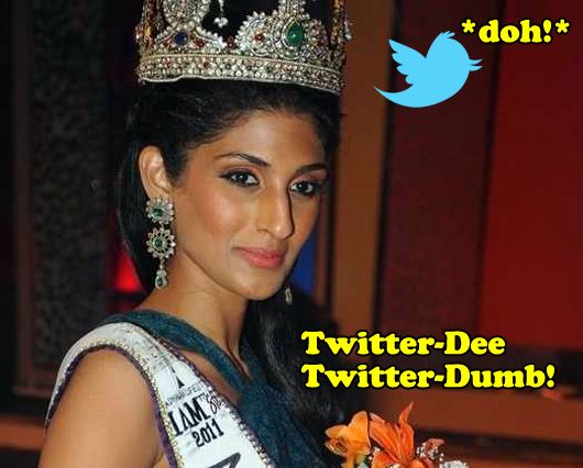 Miss Universe India Twagiarizes Tweets!