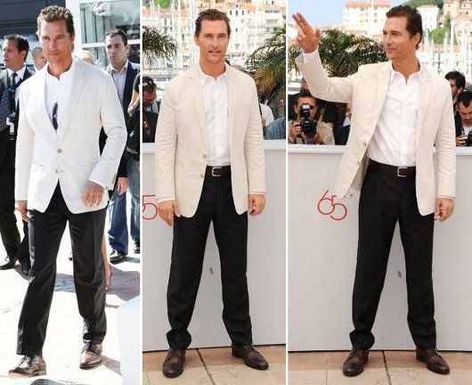 A Dolce & Gabbana-clad Matthew McConaughey at the photocall for "Mud"