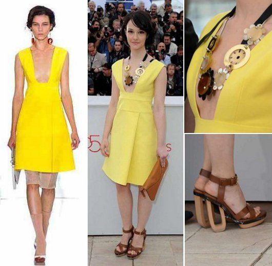 Marta Gastini in Marni S/S'12 at the photocall for Dracula 3D