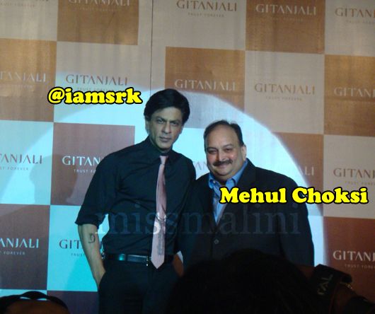 Shahrukh Khan and Mehul Choksi (CMD, Gitanjali Group)