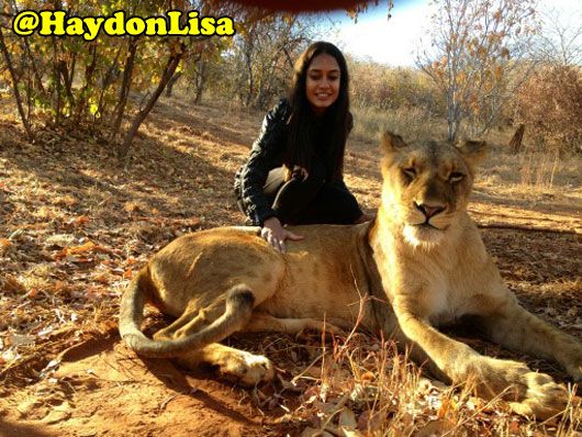 Lisa Haydon in Africa