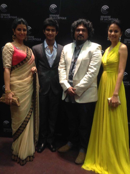 The Peddlers in Cannes (from left to right): Nimrat Kaur, Siddharth Menon, Vasan Bala and Kriti Malhotra