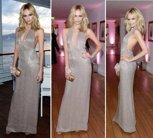Natasha Poly in custom Gucci at the Gucci-Vanity Fair dinner party