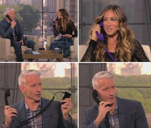 Anderson Cooper and Sarah Jessica Parker with POP Phones!