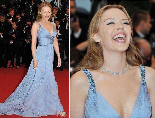 Kylie Minogue in Jimmy Choo sandals & Chopard necklace at the "Thérèse Desqueyroux" premiere