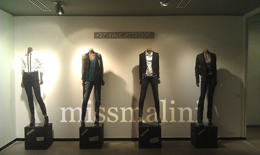Diesel's display of their new collections