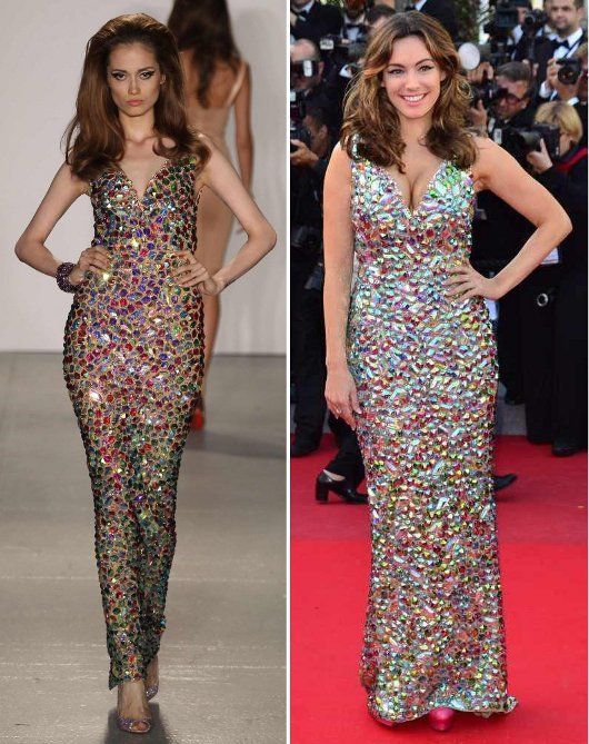 Kelly Brook in The Blonds S/S'12 at the premiere of "Killing Them Softly"