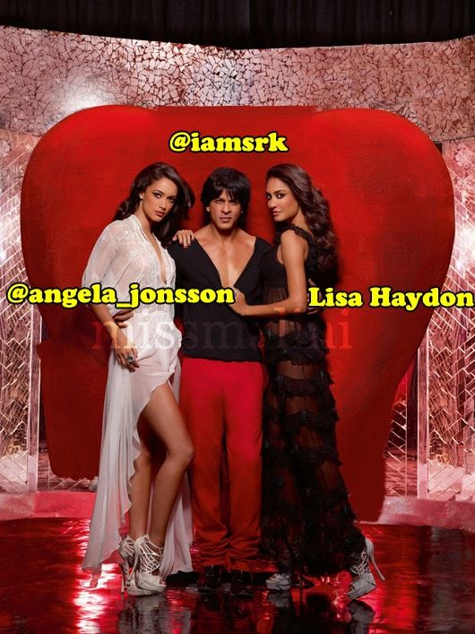 Angela Jonsson, Shah Rukh Khan, Lisa Haydon