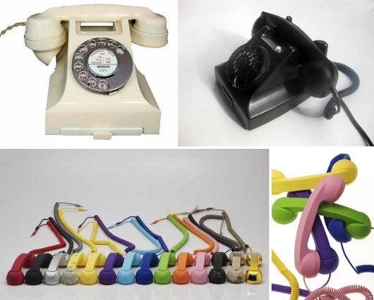Top: 1950s Bekelite designs Bottom: Pop Phones