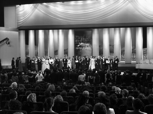 The 2012 Cannes Film Festival winners on stage (Photo courtesy | Vogue Paris)