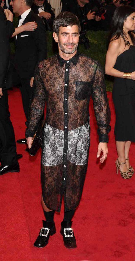 Spotted: Marc Jacobs in a LACE DRESS!!!