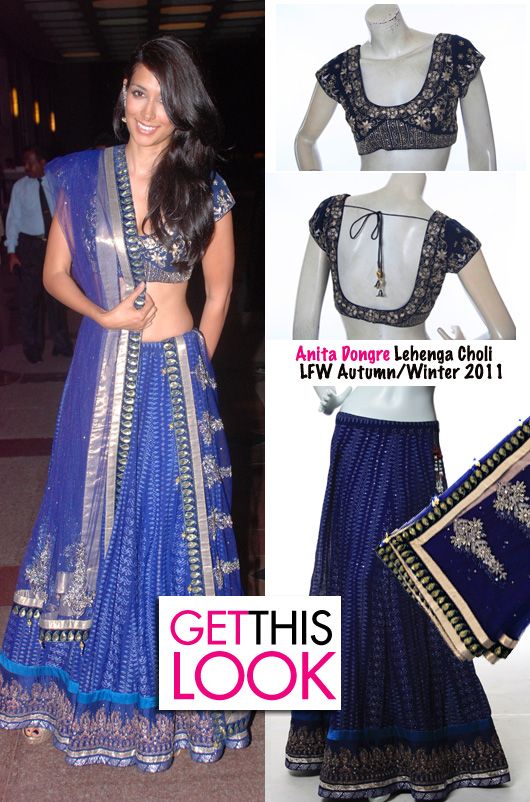 Get This Look: Preeti Desai in Blue and Silver Anita Dongre