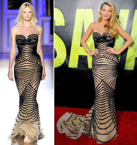 Blake Lively in a Zuhair Murad Spring 2012 Couture gown at the LA premiere of "Savages"