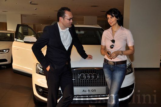 Gul Panag with Michael Perschke, head of Audi India