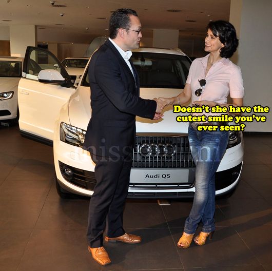Gul Panag with Michael Perschke, head of Audi India