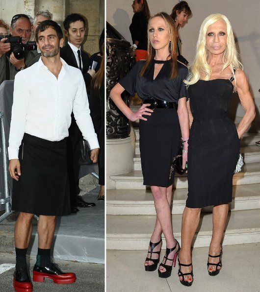 Marc Jacobs; and Donatella Versace with daughter Allegra Beck at the Christian Dior Autumn 2012 Couture show