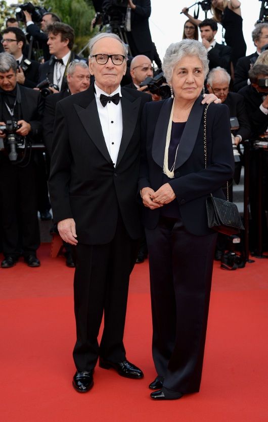 Ennio Marricone (the film's composer) and wife attend the 'Once Upon a Time in America' premiere