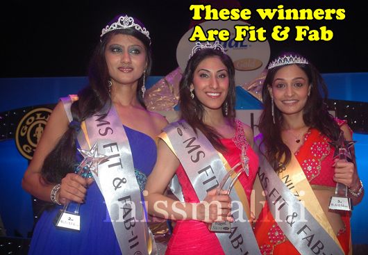 The winners of Ms. Fit & Fab 2011