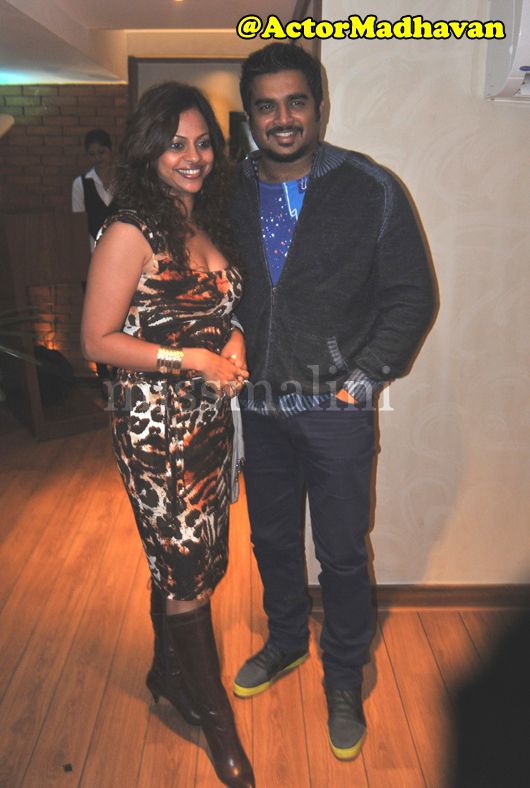Actor Madhavan with his wife