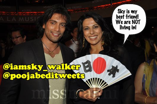 Akashdeep Saigal (a.k.a Sky Walker) and Pooja Bedi 