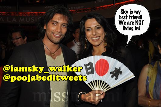 Akashdeep Saigal (a.k.a Sky Walker) and Pooja Bedi