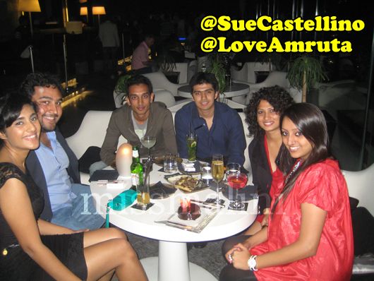 Amruta and friends at Aer