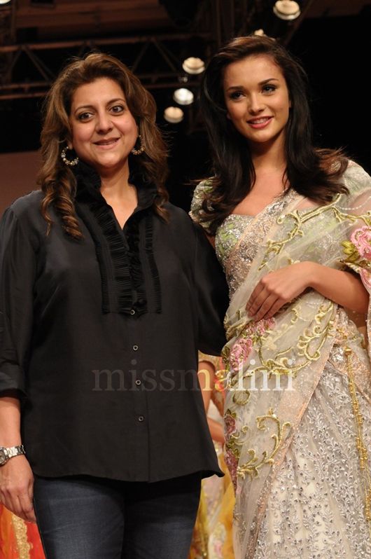 Amy Jackson with designer Bhairavi Jaikishan