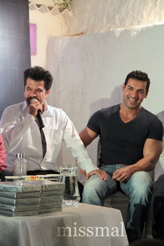 John Abraham and Anil Kapoor at the Launch of Husain Zaidi’s “Dongri to Dubai”