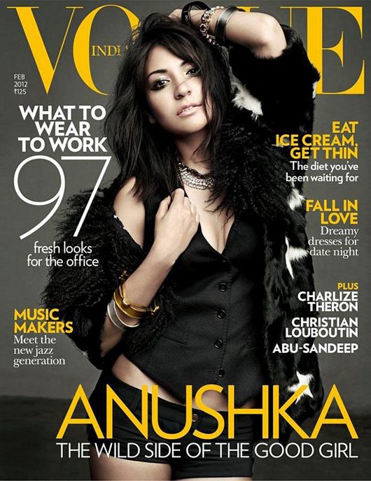 Anushka Sharma on the cover of Vogue India, February 2012