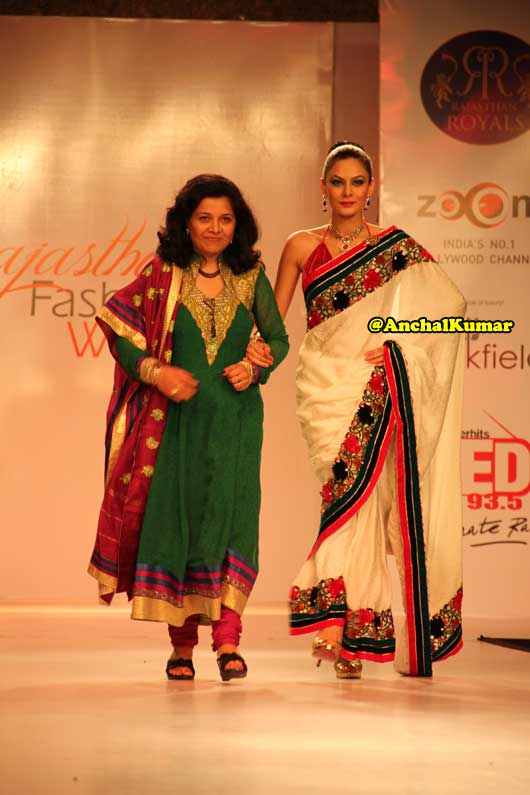 Designer Arpita with Model Anchal Kumar