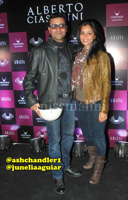 Ash Chandler with wife Junelia Aguiar