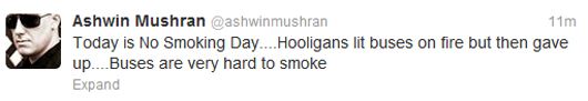 Ashwin Mushran's tweet