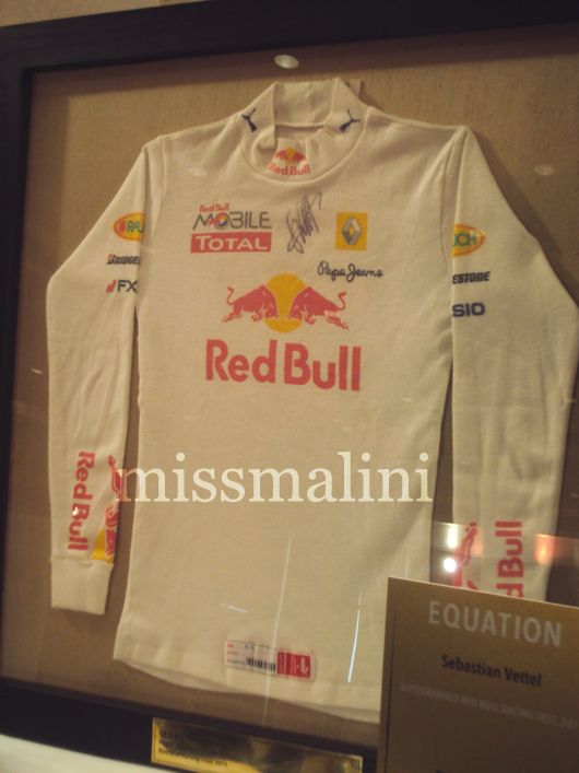 Autographed jersey donated for auction by Sebastian Vettel