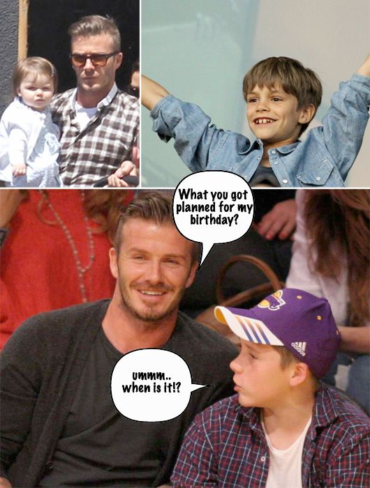 Beckham with his Kids