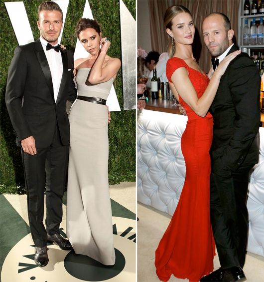 Best Dressed Couples - David & Victoria Beckham, Rosie Huntington Whiteley and Jason Statham