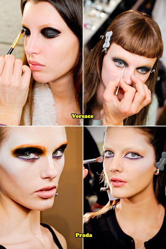 Bleached Brow at Versace and Prada
