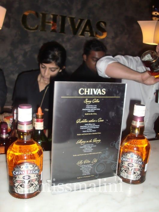 The Chivas Cocktail menu
