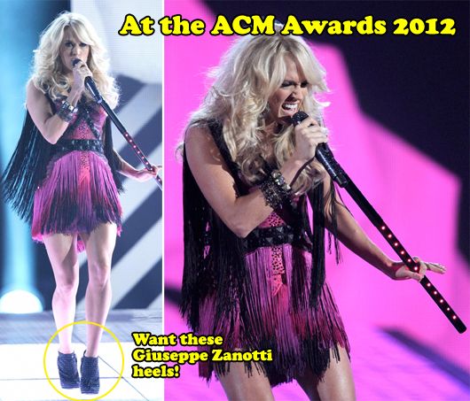 Carrie Underwood at the ACM awards 2012