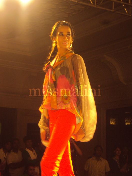 Model Soni Kaur in a Dhara Thakkar outfit