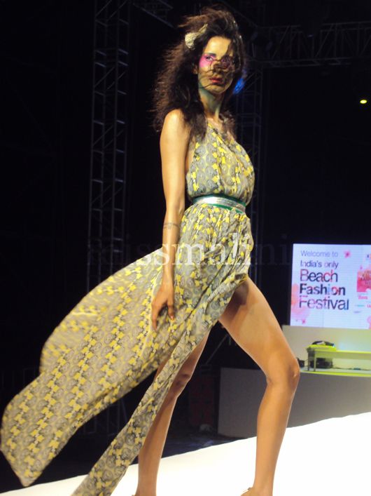 Kavita Kharayat wears a flowing dress by Shantanu & Nikhil