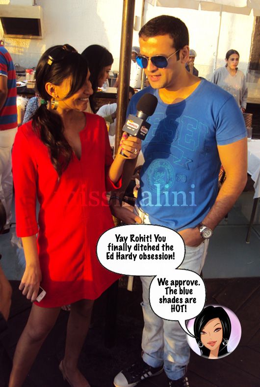 MissMalini and Rohit Roy