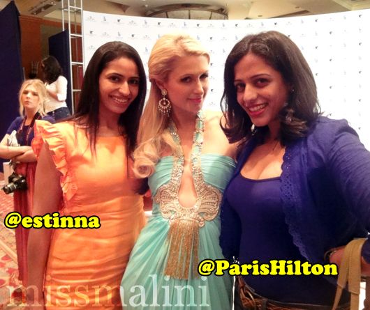 Paris Hilton, Tina G. Bedi and Suki Dusanj