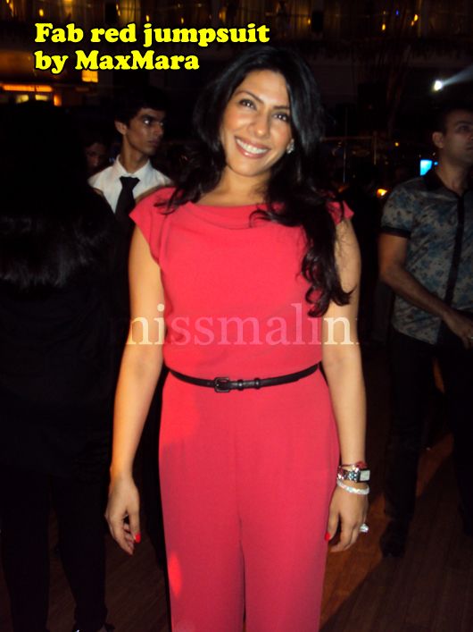 Reshma Suleiman Merchant looks hot in a red jumpsuit by MaxMara