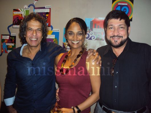 Singers Gary Lawyer and Suneeta Rao with actor Farid Currim