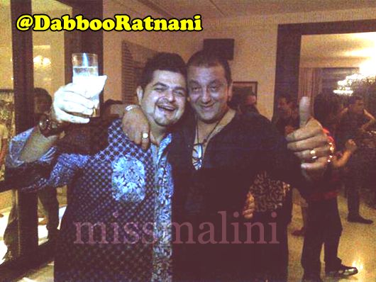 Dabboo raises a toast with Sanjay Dutt