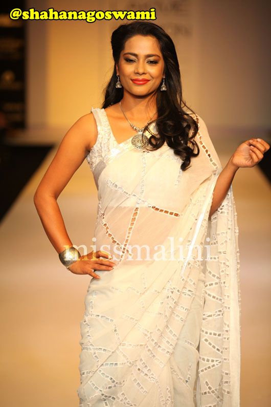 Shahana Goswami walks the ramp for Debarun at Lakme Fashion Week